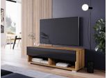 Minio Go For It, Mobile Tv, Lavagna Tv "Anne"", 100 Cm, In Piedi, Sospesa, Rovere Wotan / Nero Lucido"