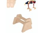 Maniglie Per Flessioni Cawi - Maniglie Ergonomiche In Legno Per Calisthenics, Allenamento Della Forza E Yoga, Stabili E Antiscivolo, Set Da 2 Per Le Articolazioni