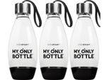 Sodastream My Only Bottle 0,5L Nero Set Di 3 Bottiglie Compatibili Terra Jet Senza Bpa