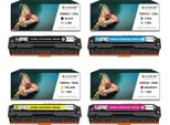 4X Toner Per Hp CB540A CF210X CE320A CRG-540/210X Cmyk = Nero + Blu + Rosso + Giallo | Sostituzione Per CM1312 CM1512 CP1518 CP1215 Mf8050Cn Mf80Cw