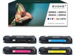 4X Toner Per Hp 124A Q6000A Cmyk = Nero + Blu + Rosso + Giallo | Sostituzione Per Color Laserjet 1600 2600 2605 CM1015 CM1017