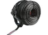 Cavo Sintetico Del Verricello, 3/8 Di Pollice X 100 Piedi, Corda Sintetica Del Cavo Del Verricello Da 26.500 Libbre Con Copertura Protettiva + Gancio Del Verricello Forgiato + Cinghia Di Trazione, Universalmente Adatto Per Suv, Grandi Veicoli Fuoristrada