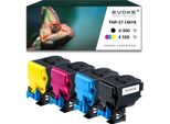 4X Toner Per Konica Minolta A0X5153 / TNP27K-TNP27B A0X5153 / TNP27K Cmyk = Nero + Blu + Rosso + Giallo | Sostituzione Per C25 Ineo+ 25