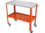 Banco Di Saldatura Mobile 91,4 X 45,7 Cm Banco Di Saldatura 544 Kg Di Portata Banco Di Punzonatura 94 Fori (1,6 Cm) Banco Di Lavoro Banco Di Lavoro Acciaio Al Carbonio