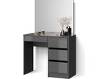 Livinity Tavolo Da Toeletta Imola, 90 Cm Con Specchio, Antracite/Antracite