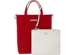 Lacoste Borsa A Tracolla Borsetta Anna Seasonal Vertical Shopping Bag Rouge 240 Sabler Rosso