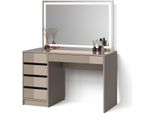 Livinity Tavolo Da Toilette Imola, 120 Cm Con Specchio A Led, Grigio