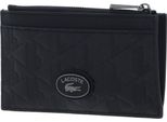 Lacoste Pelle Porta Carte Di Credito Nomogramme Zip Credit Card Holder Noir Nero