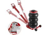 Martinetto Pneumatico A Triplo Sacco D'aria 3 T, Martinetto A Triplo Sacco D'aria 140-450 Mm Di Altezza Di Sollevamento Martinetto D'aria A Sacco D'aria, Martinetto D'aria A 5 Minuti Di Sollevamento Con Manico Lungo, Martinetto Di Riparazione Auto, Camion Ecc.