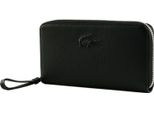 Lacoste Pelle Portafoglio City Court Zip Wallet Noir Nero