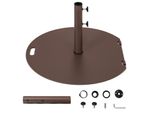 Supporto Per Ombrellone Costway 23 Kg, Supporto Per Ombrellone Con Rotelle E Maniglia, Peso Per Ombrellone Rotondo Per Pali Da 41/50 Mm, Base Per Ombrellone