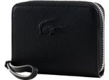 Lacoste Pelle Portafoglio City Court Zip Coin Wallet Noir Nero