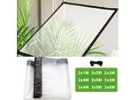 Jayseuw Telone Trasparente Impermeabile In Pvc Con Occhielli, Telone Resistente Alle Intemperie Tettoie Resistenti Pieghevole, 2 × 5M Telone Parapioggia Per Mobili Da Giardino Piante Serra