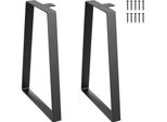 Set Di 2 Guide Per Tavolo Alte 406,4 Mm Base Per Tavolo Con Portata Di 181 Kg Gambe Per Tavolo Acciaio Al Carbonio Gambe Per Mobili Nero Base Per Tavolo Ideale Per Tavoli Da Cucina Consolle Da Salotto Tavoli Da Studio Ecc.