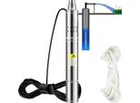 Pompa Per Pozzi Profondi Da 3" 550 W Pompa Per Pozzi Portata Massima 35 L/Min Pompa Sommersa Prevalenza Massima 108 M Pompa Sommersa Per Acqua Resistente Alla Sabbia <5% Velocità Max"