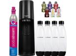 Sodastream Spumantizzatore Terra Black Con 4 Bottiglie Da 1 Litro E Set Di Sciroppi