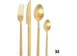 Set Di Posate Bahne Oro In Acciaio Inox 16 Pezzi