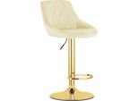 Sgabello Kast - Velluto Beige / Base Oro