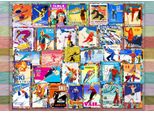 Puzzle Grafika - 500 Pezzi Di Divertimento Con I Francobolli Da Sci