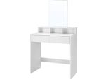 Tavolino Con Specchio 80 X 40 X 140 Cm Bianco