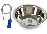 Lavello In Acciaio Inox Lavandino Da Campeggio 28 Cm Ø + Pompa Barca Womo Caravan