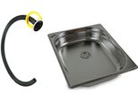 Lavello In Acciaio Inox 325X265X65 Mm Lavandino Da Campeggio + Coperchio Speciale 1M