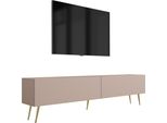 Mobile Tv : Marrone Caramello, 170 X 52 X 32 Cm, Gambe Dorate
