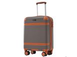 Valigia Flieks, Valigia Vintage, Trolley, Valigia Da Viaggio Con 4 Ruote E Chiusura Tsa, Trolley Rigido Con Chiusura A Combinazione, M, Marrone