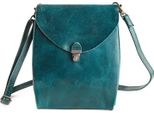 Harold's Pelle Borsa A Tracolla Fold Handbag Clutch Up Petrol Petrolio