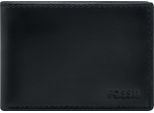 Fossil Porta Carte Di Credito Derrick Front Pocket Wallet Black Nero