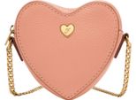 Fossil Borsa A Tracolla Vday Heart Zip Ethereal Pink Rosa Salmone
