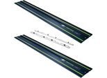 Festool 2X Fs 1400/2 Bl Guida 1400 Mm Blu ( 2X 578246 ) 100Y Anniversary Edition + FSV/2 Pezzo Di Collegamento ( 577039 )