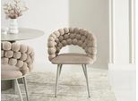 Sedia Da Pranzo Design Nahida - Beige / Grigio