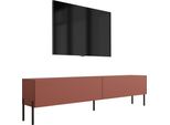 Mobile Tv : Rosso Mattone, 170 X 52 X 32 Cm, Gambe Nere