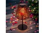 3.07 Lampada Solare Da Tavolo Con Lampadina - Circa 33 Cm - Lampada Da Giardino In Nero (Lampada Da Tavolo)