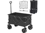 Succebuy Carrello Pieghevole Da, Carrello Da Spiaggia Da 220 L Con Ruote Per Tutti I Terreni, Robusto Carrello Pieghevole, Capacità Di Carico Di 150 Kg, Con Portabicchieri, Carrello Sportivo Per Campeggio, Shopping, Giardinaggio