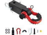 Succebuy Gancio Di Traino Con Grillo, Compatibile Con Il Gancio Di Traino Da 2 Pollici, Resistenza Alla Rottura Di 52.900 Libbre, Anello A D Con Perno Di Bloccaggio Del Gancio Di Traino, Per Uso Gravoso Per Camion, Jeep Durante Il Recupero