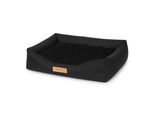Letto Per Cani Divano Per Cani Ortopedico Lavabile Con Rivestimento Cuscino Per Cani Sfoderabile Cestino Per Cani - Colore Velluto A Coste Nero Tappetino Per Cani Taglia Xxl - 100 X 82 Cm