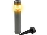 3.07 Lampada Solare Da Giardino In Acciaio Inox Xxl - Circa 42 X 8 Cm - Lampada Solare In Metallo - Colore: Argento (1 Pezzo)