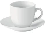Midocean - Tazza E Piattino Per Espresso, 80Ml MO462 (Taglia Unica) (Bianco)