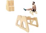 Maniglie Per Flessioni Cawi - Maniglie Ergonomiche In Legno Per Calisthenics, Allenamento Della Forza E Yoga, Stabili E Antiscivolo - Set Da 2