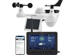 Stazione Meteo Wlan 7 In 1 Display Tft Da 186 Mm Sensore Wireless Per Esterni IPX6