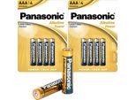 Panasonic Alkaline Power Aaa LR03 8 Batterie A Lunga Durata 1 5V
