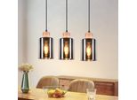 Zmh Lampada A Sospensione In Legno Lampada A Sospensione A 3 Fiamme In Vetro Lampada A Sospensione Retrò Lampada A Sospensione Presa E27 Lampada A Sospensione Regolabile In Altezza Lampada Da Tavolo Senza Lampadina