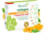 Biostile Collagen Powder Blend Con Acido Ialuronico - 30 Bustine Con 8600 Mg Di Collagene Idrolizzato, Acido Ialuronico, Vitamina C, Curcumina E Shilajit Per Pelle, Articolazioni E Ossa