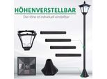 Lanterna Da Giardino A Energia Solare Aiorber, Luci Da Giardino, Sensore Di Luce Automatico, Resistente Alle Intemperie, IP44, 30 Lumen, 15 X 15 X 120 Cm, Nero