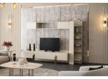 Credenza Scaffale A Muro Libreria Armadio A Muro Mobile A Muro Soggiorno Beige