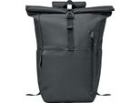 Midocean - Zaino "Valley"", Roll Top, Rpet (Polietilene Tereftalato Riciclato) MO200 (Taglia Unica) (Nero)"