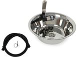 Lavello In Acciaio Inox Lavello Da Campeggio Integrato+ Scarico 32 Cm Camper Womo