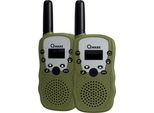 Set Walkie-Talkie Qware - 3 Km Di Portata, 10 Canali E Torcia Verde